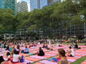 Yoga in the park summers